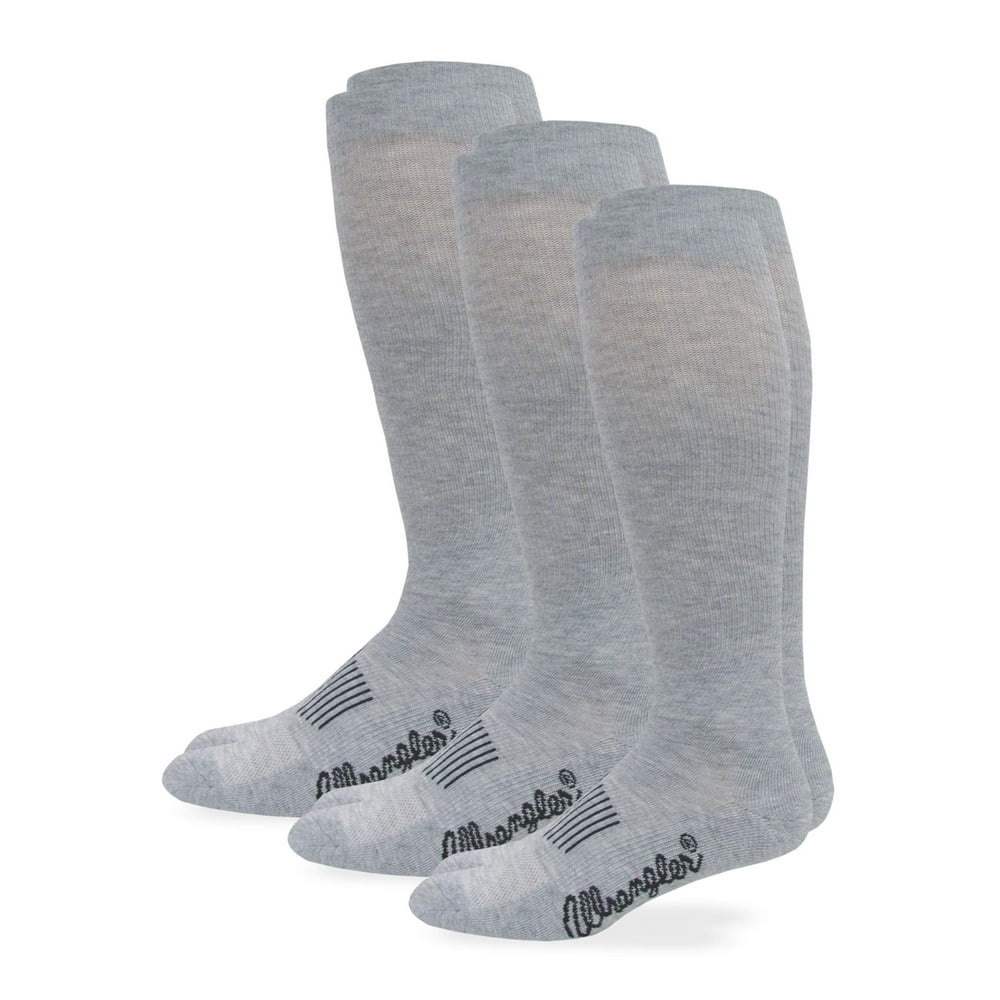 Wrangler Men's Western Boot Cushion Over the Calf Socks 3 Pack Socks