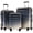 Black Multi, variant on MODERNLUXE 3PCS ABS Hardside Luggage Set,Gradient Color Expandable Suitcase with Spinner Wheels and TSA Lock, 20/24/28 Inch,Blue and Red