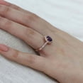thumbnail image 6 of HeartsAndYou 2.1ct Natural Amethyst & Diamond Engage Ring Stylish Floral 14k SOLID Rose Gold, 6 of 9