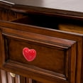 thumbnail image 4 of LOLIPPYY Set of 8 Red Ceramic Heart-Shaped Cabinet Knobs for Kids' Rooms and Dressers, Easy to Install Hardware, 4 of 8