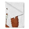 thumbnail image 2 of Crabs Soft Flannel Fleece Blanket, Friendly Chela Arthropod Waving His Nipper Greeting with a Big Smile Funny Creature, Cozy Plush for Indoor and Outdoor Use, 60" x 80", Brown Coral, by Ambesonne, 2 of 5