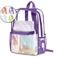 thumbnail image 1 of Dvruxg Clear Backpack for Stadium Events, Mini Clear Stadium Bag for Sporting Events, Games, Festival, Concerts(Purple), 1 of 3