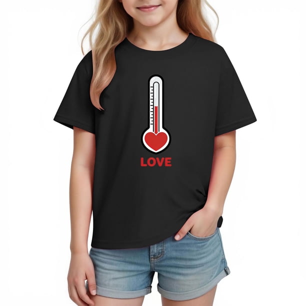 Blusas y camisas de manga corta con cuello redondo para niños y niñas, camisetas gráficas de manga corta, blusas con estampados bonitos para la temporada escolar.