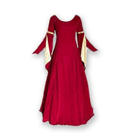 Artemisia Designs Medieval Velvet Dress with Satin Lined Arm Tippets ...