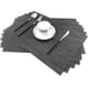 thumbnail image 1 of Dining Table Set Of 6 Black Babmoo Dining Table Mats Washable Woven Vinyl Table Mats Heat Resistant Table Mats, 1 of 4