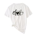 thumbnail image 2 of ZVNAΖH Womens Plus Size Tee Shirts "Love" Letter Print Tees Crew Neck Short Sleeve T Shirt, Sizes S-5XL, 2 of 3