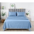 thumbnail image 7 of Microfiber Bed Sheets Set, Deep pocket fitted Sheet, Queen Flat Sheet, 2 Pillowcases( Blue), 7 of 7