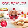 thumbnail image 3 of Dash Rapid 7 Egg Cooker, Boiler, Hard Boiled & Poached, Red, 3 of 10