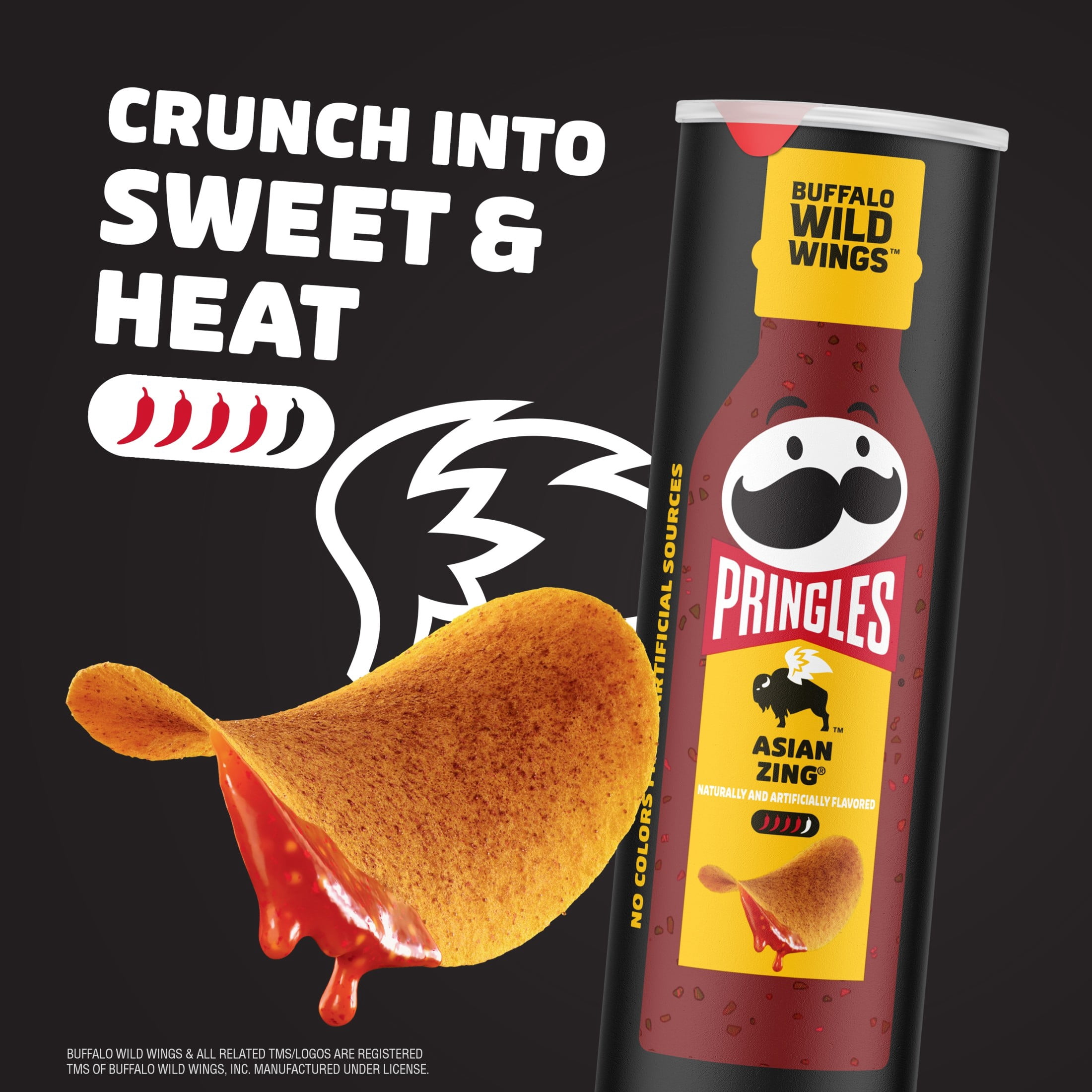 Pringles Asian Zing Potato Crisps Chips, 5.5 oz Canister