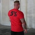 thumbnail image 4 of 5% Nutrition Rich Piana One Day You May Tee 100% Cotton Red T Shirt, Short Sleeve Muscle Fit Shirt Workout Mens T Shirt, Gym Clothes for Men, Exercise Fitness Gear - 3X-Large, 4 of 5