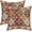 Multi 03, variant on Set of 2 Boho Tribal Throw Pillow Covers 18x18, Retro Exotic Pillow Covers, Vintage Lattice Arrows Bohemian Cushion Covers, Blue Green Red Antique Damask Inspired Medallion Egyptian Cushion Cases