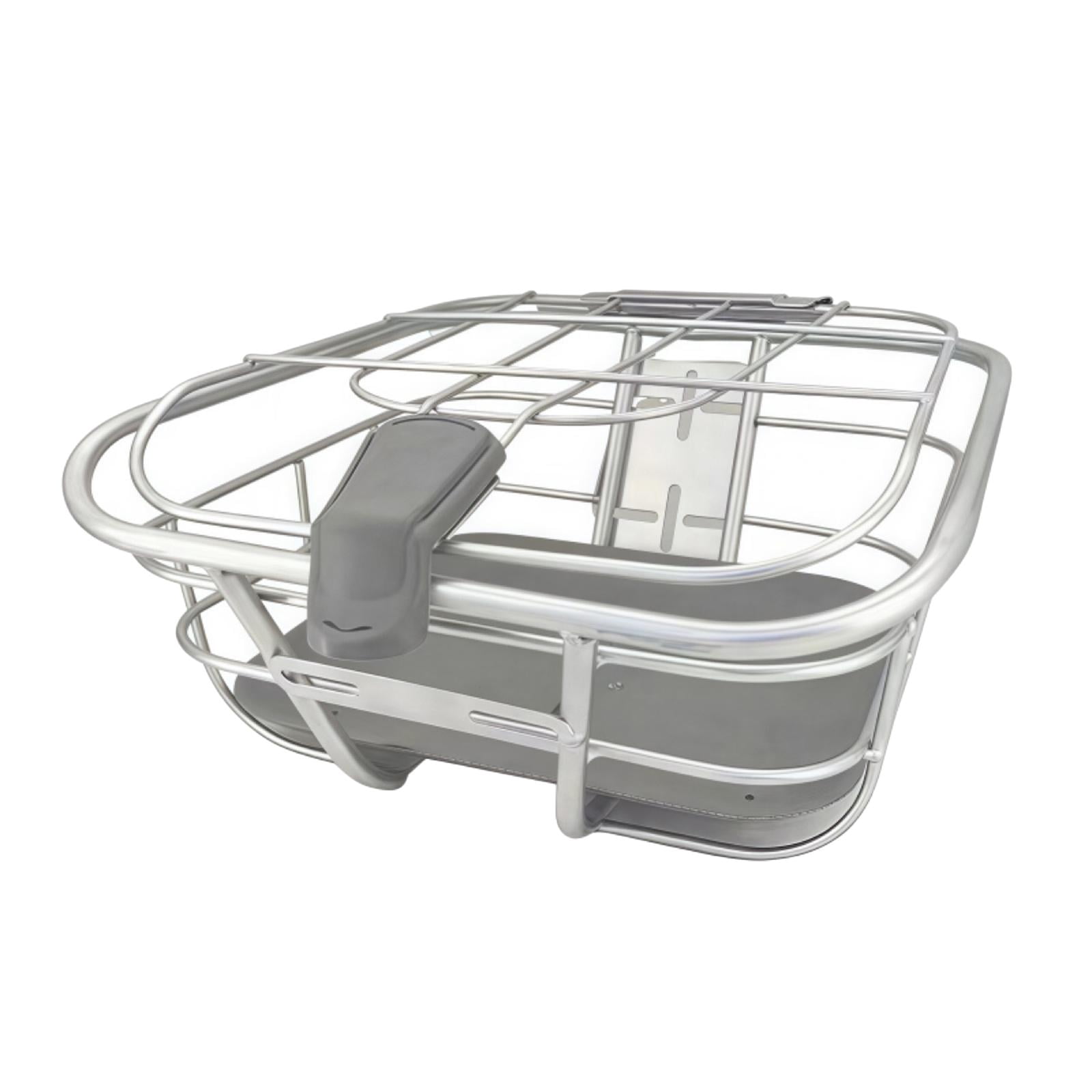 harayaa Electric Bike Front Basket Bicycle Storage Basket for Riding Biking Shopping silver