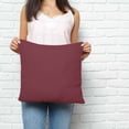 thumbnail image 2 of Red Solid Color Pillow Covers 18x18 Inch Decorative Throw Pillow Cover, Aesthetics Contemporary Luxury Sofa Pillowcases Accent Cushion Case Home Decor Bedroom Living Room, 2 of 6