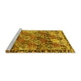 thumbnail image 2 of Ahgly Company Machine Washable Indoor Square Persian Yellow Traditional Area Rugs, 7' Square, 2 of 4