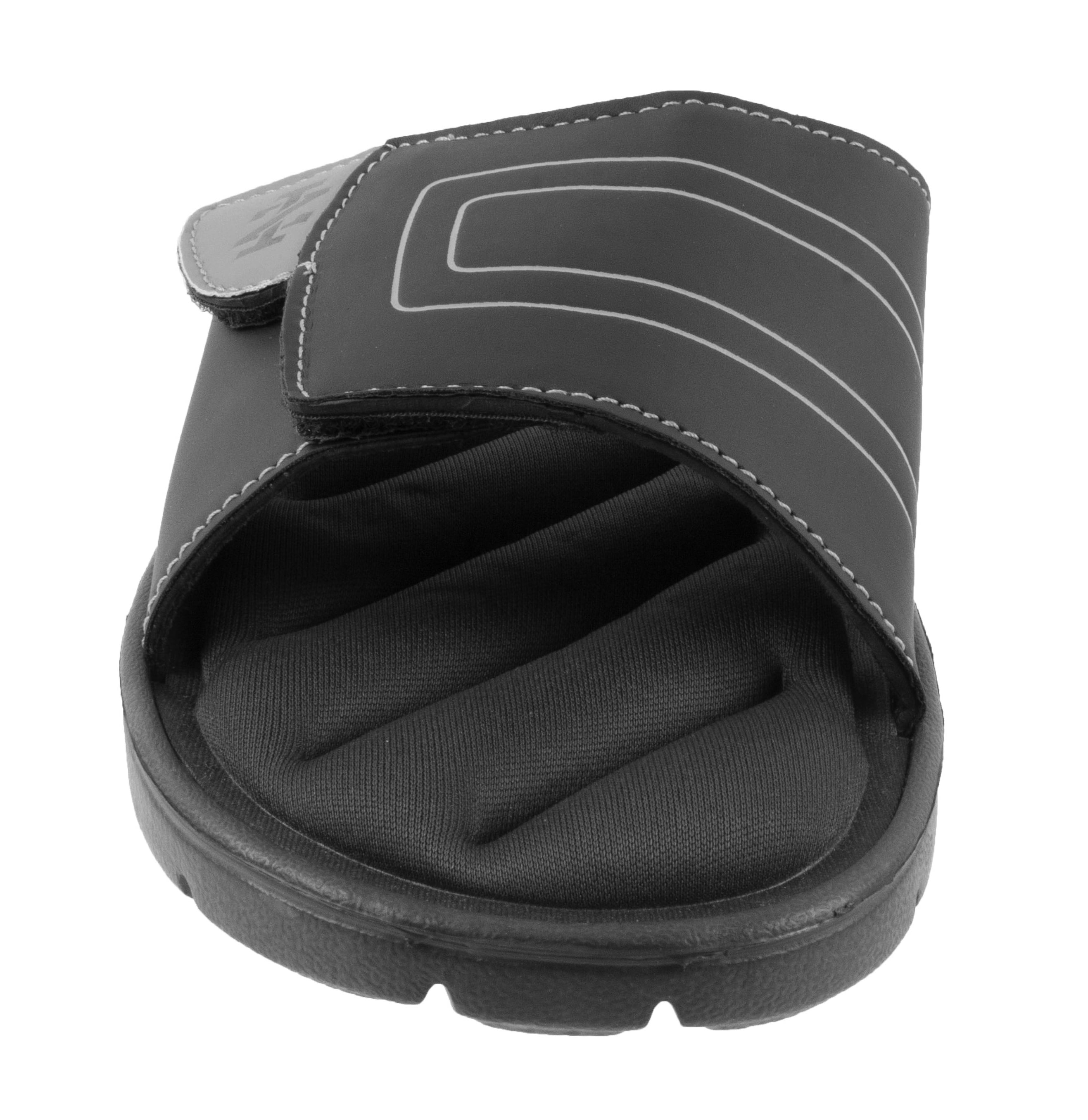 IZOD Black & White Slide-In Sandals with Wide (Velcro) Strap Izod Sandals Womens 9 M Alyssa Strap Slip On Slide Black  main image 4
