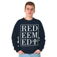 thumbnail image 3 of Redeemed Cross Christian Faith Sweatshirt for Men or Women Brisco Brands S, 3 of 6