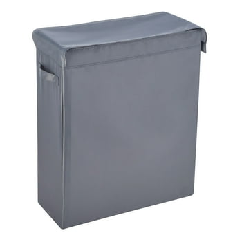 Mainstays Slim Polyester Collapsible Laundry Hamper with Velcro Lid