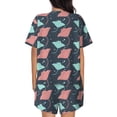 thumbnail image 4 of Womens Pajama Sets With Pocket, Cute stingray Lounge Sets Short Sleeve Sleepwear PJ Sets for Women, 4 of 6