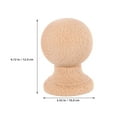 thumbnail image 2 of Raindrops Wood Finials For Furniture Solid Wood Decorative Round 1Pack, 2 of 8