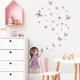 thumbnail image 1 of Un conjunto de calcomanías de pared de flores de mariposas para niñas, calcomanías de pared, calcomanías extraíbles para decoración del hogar, decoración de pared del dormitorio TUNC Sencillez, 1 of 4