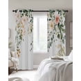 thumbnail image 2 of Blackout Curtains for Bedroom, Sage Green Eucalyptus Room Darkening Window Drapes for Living Room, Vintage Spring Floral Leaves Thermal Insulated Grommet Curtains, 42x54 inch, 2 Panels, 2 of 9