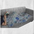thumbnail image 6 of Cartoon Soft Flannel Fleece Throw Blanket, Abstract Snowflakes Pastel Background Winter Celebration Theme Christmas, Cozy Plush for Indoor and Outdoor Use, 50" x 60", Beige Aqua Blue, by Ambesonne, 6 of 6