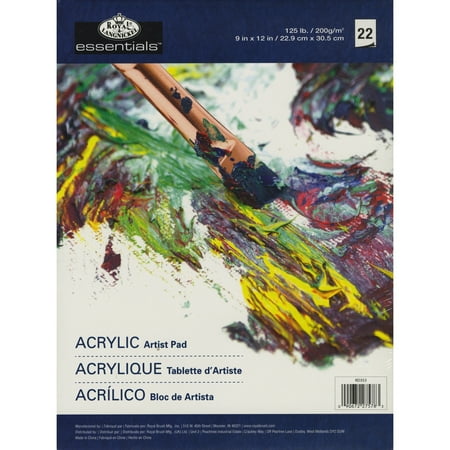 Royal Brush Essentials Artist Paper Pad, 9" x 12", Oil and Acrylic, 22 Sheets