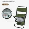 thumbnail image 5 of Outdoor Folding Chair with Cooler Bag, Compact Fishing Stool with Double Cloth Cooler, Portable Chair for Camping, Beach, Hiking, Family Outing, Travel Use, 5 of 7