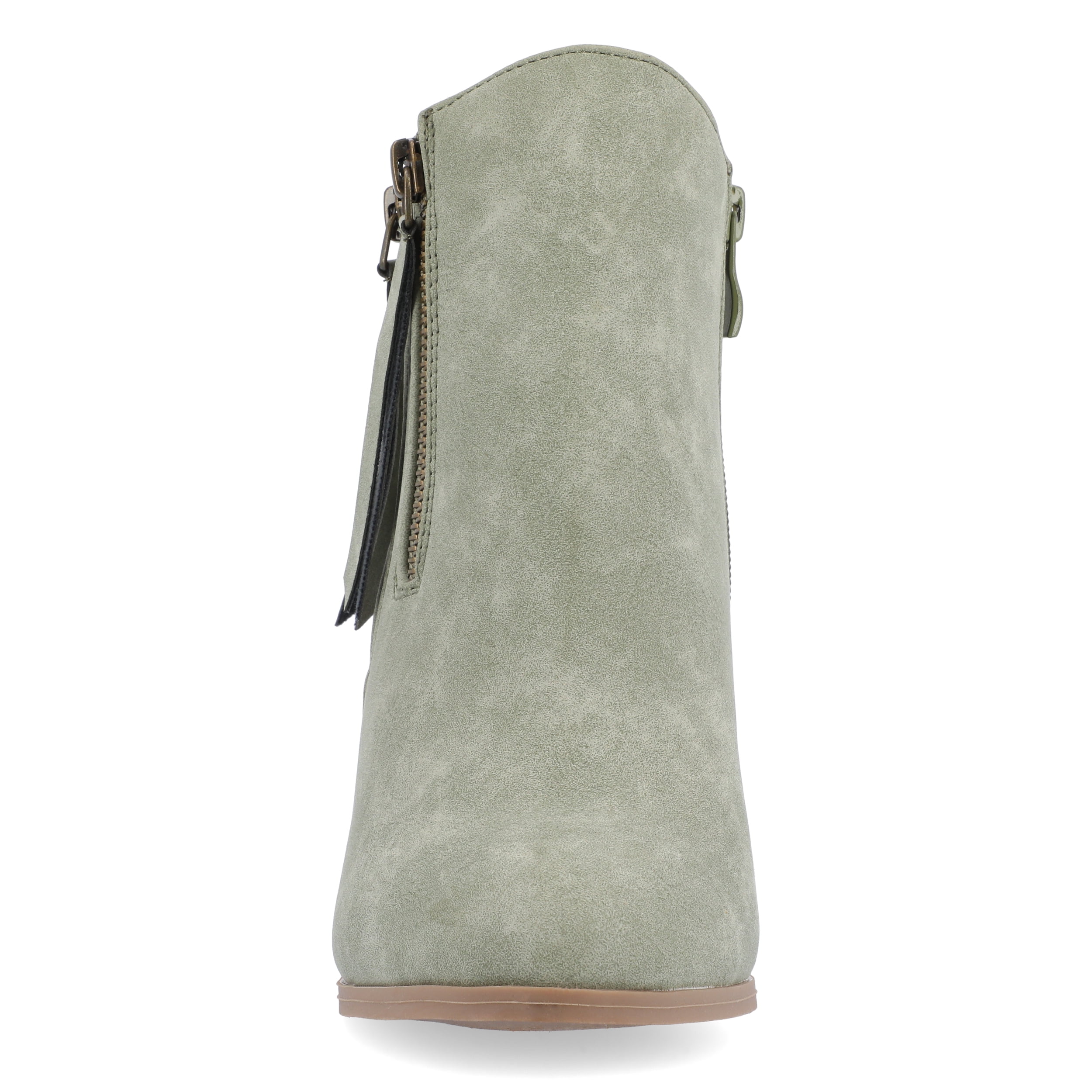 Journee Womens Vally Inside Zip Stacked Heel Booties, Widths Available