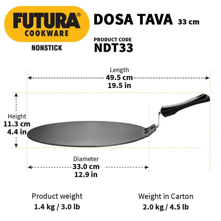 Futura Hawkins Non Stick Dosa Tava/ Deep Pan Griddle 28 and 33cm Diame –  TrendsOnGo
