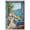 Unframe-style, variant on Mediterranean Canvas Wall Art Print Lemon Tree Seascape Painting Coastal Greek Village Ocean View Blue White Home Decor for Living Room Bedroom Kitchen