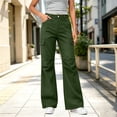 thumbnail image 6 of hoksml Women's High Waisted Wide Leg Cargo Pants Button Front Flap Pocket Baggy Trousers for Casual Streetwear, 6 of 8