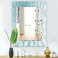 thumbnail image 2 of Designart 'Light Blue Waves 3' Modern Mirror - Wall Mirror, 2 of 2