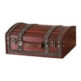 thumbnail image 2 of Segolike Treasure Chest Decorative Box Wooden Unique Home Decor Handheld Ornament Gift for Women Collection Desktop Keepsake Organizer Red, 2 of 8