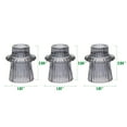 thumbnail image 2 of Mainstays Decorative Smoke Glass Ribbed Taper Tealight Candleholder, Set of 3, 3", 2 of 11
