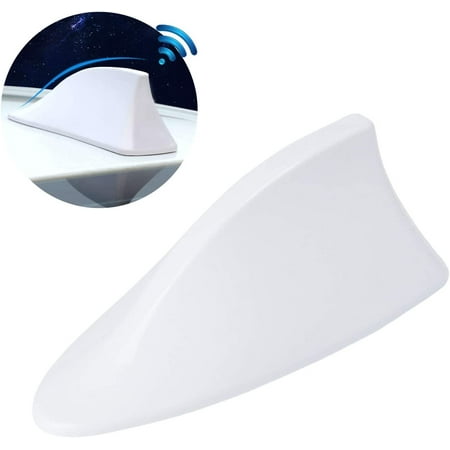 Functional White Shark Fin Antenna For Nissan Versa (2012-2021) - AM/FM Compatible, Paintable, 3M Adhesive Mount