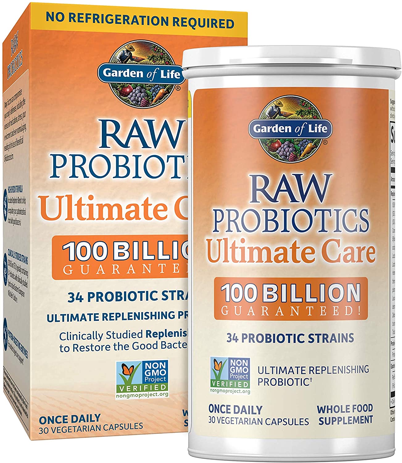 Garden of Life Raw Probiotics for Women and Men Ultimate Care 100