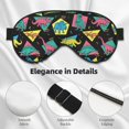 thumbnail image 4 of Fuzoiu Geometric Dinosaur Print Sleep Masks,Eye Masks with Adjustable Strap for Sleeping,Night Eye Shade for Women Men,Eye Cover for Full Night's Sleep, Travel and Nap, 4 of 7