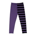 thumbnail image 4 of Child's Girls Baby Leggings Pants New Toddler Girls Cute Striped Leggings Halloween Costume Stretchy Pull on Tights Pants Comfy Trouser Purple 6 Years, 4 of 6