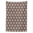 thumbnail image 3 of Ambesonne Chocolate Tablecloth Rectangular Table Cover, Bohemian Floral Ornaments, 52"x70", Ivory Warm Taupe, 3 of 4