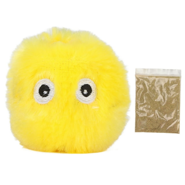 Pelotas de juguete para gatos de peluche, juguete esponjoso para gatos con sonido animal realista y hierba gatera para ejercicio de gatos