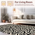 thumbnail image 2 of ODIKA 2'x3' Machine Washable Non-Slip Area Rug, Interlocking Spotted Modern Animal Print High Traffic Rug, Black, 296949, 2 of 7