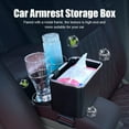 thumbnail image 2 of Car Armrest Storage Box Towel Water Cup Holder Car Hot Console J5 Organizer, 2 of 9