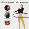 thumbnail image 2 of El aro deportivo de fitness, el aro desmontable de 6 segmentos es adecuado para fitness/deportes/hogar/oficina/moldeado del abdomen. Hay muchos colores disponibles. brillar Juguete, 2 of 6