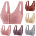 thumbnail image 4 of nerohusy Womens Plus Size Push Up Bra,Daisy Bras for Older Women,Daisy Bra,Daisy Bra for Seniors Front Closure,Comfortable Convenient No Wire Buckle Bra,Pink,XXL, 4 of 4
