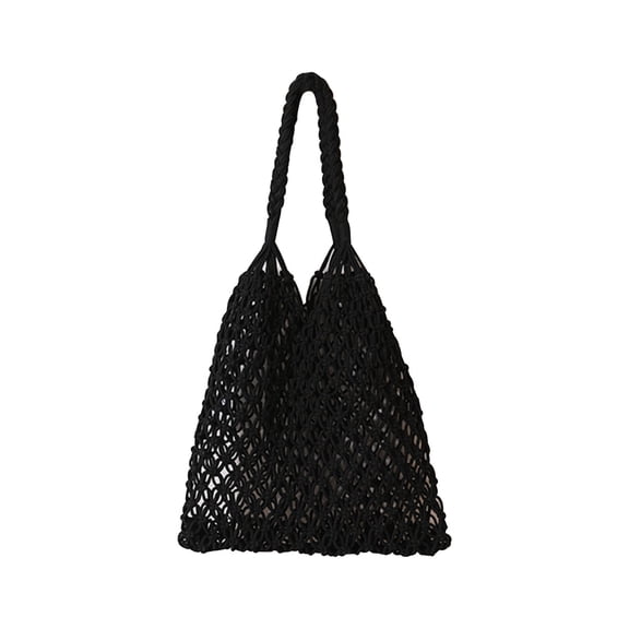 Crossbody Bags for Women Straw Crochet Backpack Flap Drawstring 29x27x2cm Casual Beach Daypack Travel Backpack for Women