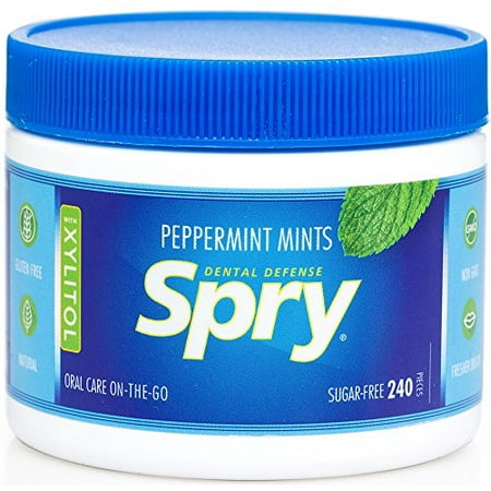 product image of Spry Xylitol Mints  Peppermint  240 Count - Breath Mints That Promote Oral Health  Increase Saliva Production  and Stop Bad Breath