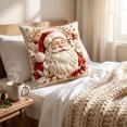 thumbnail image 3 of 4 Pcs Christmas Decorative Throw Pillow Covers, Embossed Holiday Cushion Slipcovers With Hidden Zipper, Xmas Pillow Cases for Sofa Couch Indoor Home Decor, 3 of 6