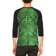 thumbnail image 2 of Halloween Green Snake Snakeskin Costume Mens Raglan T Shirt, 2 of 2
