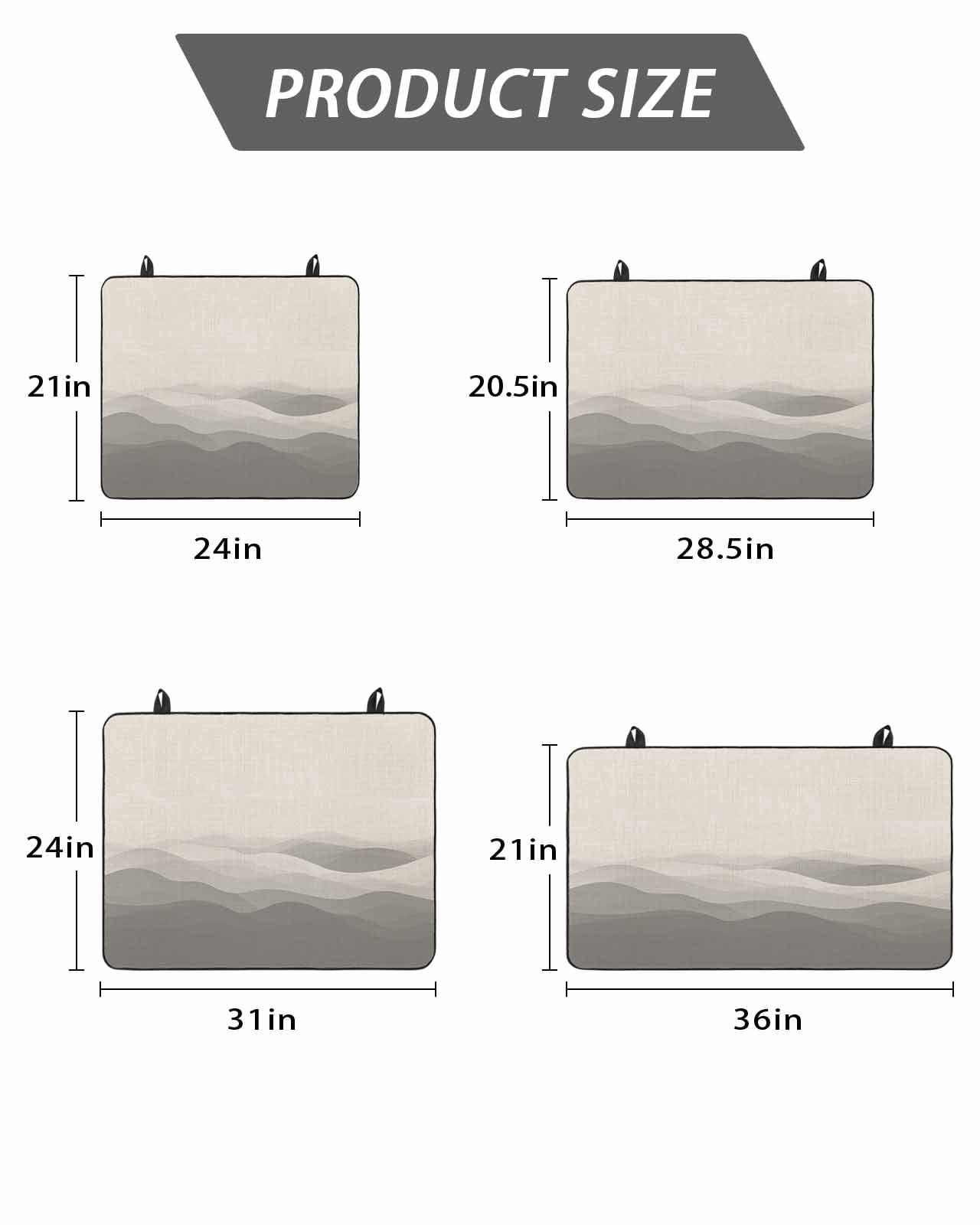 Stove Top Covers for Electric Stove, Grey Beige Ombre Glass Stovetop Cover Protector, Minimalist Ocean Waves Linen Induction Cooktop Protector Oven Mat for Kitchen Countertop 24"x21"